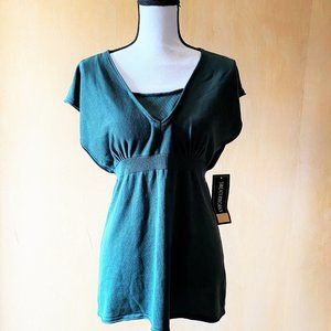 NWT Sz S Sweaterworks Spruce Silk Blend Tunic Top